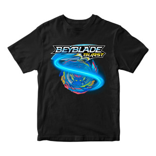 Футболка чорна з принтом гри BeyBlade "Дзиґа Beyblade burst. Бейблейд Юла" Кавун 7-8 років ФП012180 - Інтернет-магазин спільних покупок ToGether