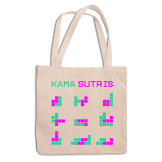 Еко-сумка шоппер з принтом "Kama Sutris. Тетріс. Kama Sutra. Кама Сутра" Push IT Кавун ЕСШ001349 - Інтернет-магазин спільних покупок ToGether
