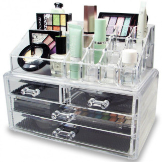 Настільний акриловий органайзер для косметики HLV Cosmetic Storage Box (1756374690) - Інтернет-магазин спільних покупок ToGether