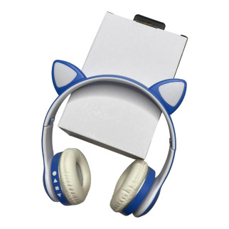 Бездротові навушники OPT-TOP cat ear vzv-23m з підсвічуванням + FM-радіо + MicroSD Bluetooth сині (1756375582) - Інтернет-магазин спільних покупок ToGether