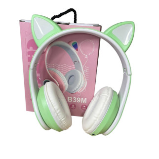 Навушники дитячі OPT-TOP Cat Ear В39М підсвічування/FM-радіо/MicroSD/Bluetooth м'ятний (1756375769) - Інтернет-магазин спільних покупок ToGether