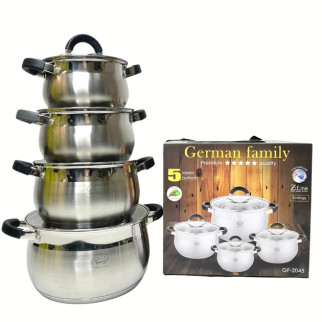 Набір каструль кухонних German Family GF-2045 8 предметів (1836463751) - Інтернет-магазин спільних покупок ToGether