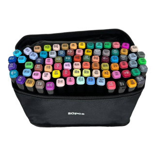 Набір маркерів 80 кольорів для малювання та скетчингу OPT-TOP Фломастери двосторонні (1915096857) - Інтернет-магазин спільних покупок ToGether