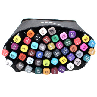 Набор маркерів OPT-TOP різних відтінків у зручній сумці-чохлі для малювання 48шт - Інтернет-магазин спільних покупок ToGether