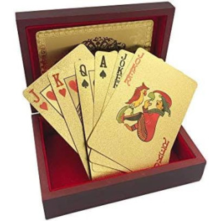 Набір гральних пластикових карт для компанії OPT-TOP в золоті в подарунковій скрині 54 шт (1951425989) - Інтернет-магазин спільних покупок ToGether