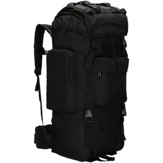 Армійський рюкзак туристичний A21 70 л 65х16х35 см чорний (2090045149) - Інтернет-магазин спільних покупок ToGether
