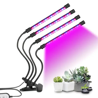 Гнучка світлодіодна фітолампа для домашніх рослин з таймером LED Supretto 50ВТ з 4 лампами для рослин (2099342052) - Інтернет-магазин спільних покупок ToGether