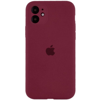 Чохол Silicone Case Full Camera Protective (AA) для Apple iPhone 12 (6.1") Бордовий / Plum / PVH - Інтернет-магазин спільних покупок ToGether