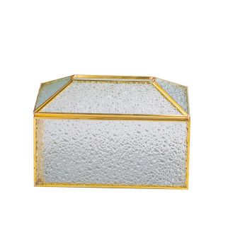 Серветниця TS Kitchen скляна золота з рифленою поверхнею 19×8×12см (HP412) - Інтернет-магазин спільних покупок ToGether