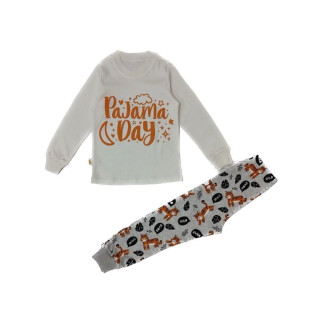 Піжама "Pajama day" інтерлок молочно-сіра Ліо 104 (4841392) - Інтернет-магазин спільних покупок ToGether