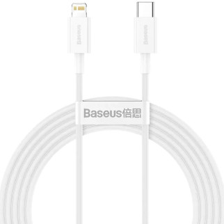 Дата кабель Baseus Superior Series Fast Charging Type-C to Lightning PD 20W (2m) (CATLYS-C) Білий - Інтернет-магазин спільних покупок ToGether