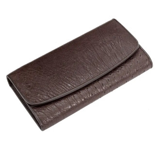 Гаманець зі шкіри страуса Ekzotic leather Коричневий (ow03) - Інтернет-магазин спільних покупок ToGether