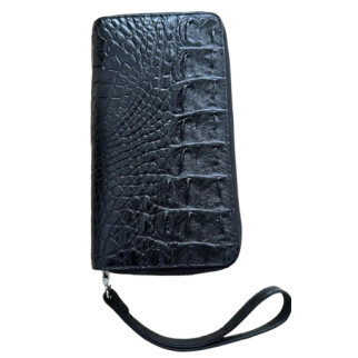 Барсетка клатч чоловіча з натуральної шкіри крокодила Ekzotic Leather Чорний (cb 01) - Інтернет-магазин спільних покупок ToGether