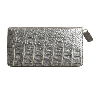 Гаманець портмоне жіночий клатч зі шкіри крокодила сріблястий на блискавці Ekzotic Leather (cw01_3) - Інтернет-магазин спільних покупок ToGether