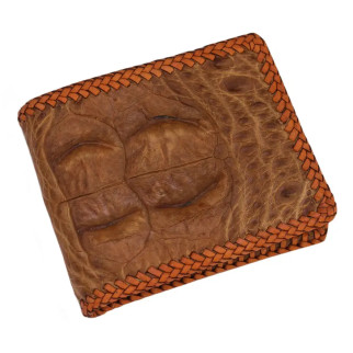 Гаманець зі шкіри крокодила з оплеткою Ekzotic Leather Коричневий (cw17_1) - Інтернет-магазин спільних покупок ToGether