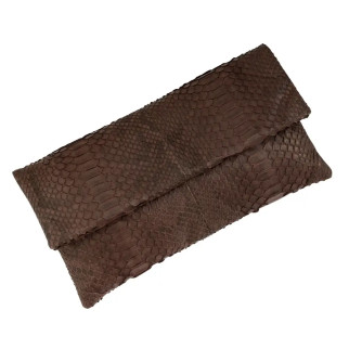 Клатч зі шкіри пітона Ekzotic Leather Коричневий (snc02_1) - Інтернет-магазин спільних покупок ToGether