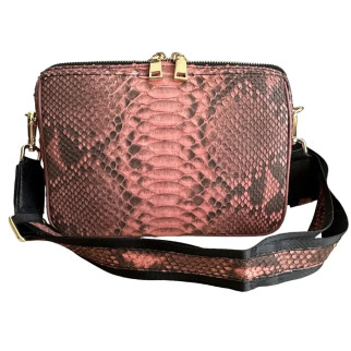 Сумка жіноча кроссбоді з натуральної шкіри пітона Ekzotic Leather пудрова рожева (snc 01) - Інтернет-магазин спільних покупок ToGether