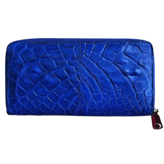 Гаманець портмоне з натуральної шкіри крокодила Ekzotic Leather синій індиго (cw 82_7) - Інтернет-магазин спільних покупок ToGether