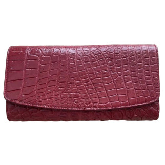 Гаманець жіночий портмоне з натуральної шкіри крокодила Ekzotic Leather бордовий (cw 95_4) - Інтернет-магазин спільних покупок ToGether