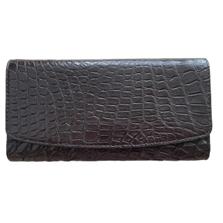 Гаманець жіночий портмоне з натуральної шкіри крокодила Ekzotic Leather коричневий (cw 95_6) - Інтернет-магазин спільних покупок ToGether