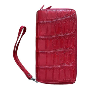 Клатч гаманець жіночий червоний зі шкіри крокодила на 2 блискавках Ekzotic Leather (cb 06) - Інтернет-магазин спільних покупок ToGether