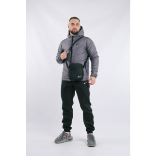Комплект Nike: куртка сіра + штани чорні + барсетка M (696916548/1) - Інтернет-магазин спільних покупок ToGether