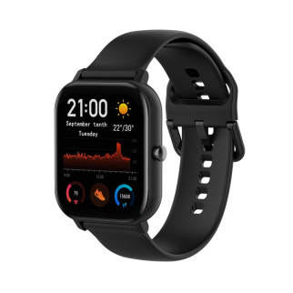 Ремінець силіконовий BeWatch для Xiaomi Amazfit BIP/GTS/GTR S 20 мм Чорний (1012301S) - Інтернет-магазин спільних покупок ToGether