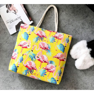 Жіноча сумка пляжна Flamco Flamingo yellow - Інтернет-магазин спільних покупок ToGether