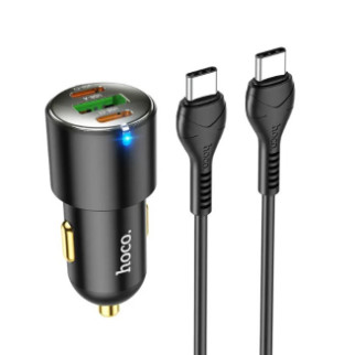 Автомобільний зарядний пристрій Hoco NZ6 USB/2Type-C 45W 3.0A + кабель Type-C to Type-C - Інтернет-магазин спільних покупок ToGether