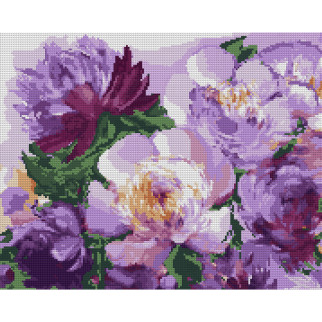 Алмазна мозаїка Santi Фіолетові півонії 40*50см на підрамнику (954790) - Інтернет-магазин спільних покупок ToGether