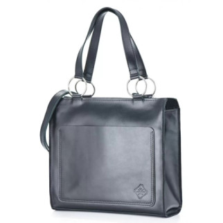 Шкіряна сумка Skin and Skin Confident 35х32х12 см Чорна (BW05BL) - Інтернет-магазин спільних покупок ToGether