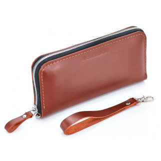 Шкіряний гаманець Skin and Skin Zipper L 21х11.5х2.5 см Коньячний (LW06CO) - Інтернет-магазин спільних покупок ToGether
