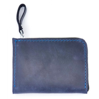 Шкіряний гаманець Skin and Skin Zipper S 13х10 см Синій (SW05NB) - Інтернет-магазин спільних покупок ToGether