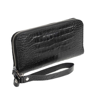 Шкіряний гаманець Skin and Skin Zipper Кайман L 21х11.5х2.5 см Чорний (LW06BLK) - Інтернет-магазин спільних покупок ToGether