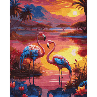Картина за номерами Santi Рожеві фламінго 40*50 см (954811) - Інтернет-магазин спільних покупок ToGether