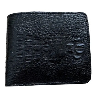 Гаманець портмоне із натуральної шкіри крокодила чоловічий чорний Ekzotic leather (cw20_2) - Інтернет-магазин спільних покупок ToGether