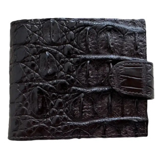 Гаманець портмоне чоловічий зі шкіри крокодила коричневий з хлястиком Ekzotic leather (cw34_2) - Інтернет-магазин спільних покупок ToGether
