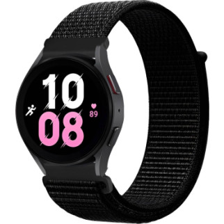 Ремінець нейлоновий на липучці BeWatch для Samsung Galaxy Watch 4/5/6 Black (101139.4UW) - Інтернет-магазин спільних покупок ToGether