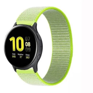 Ремінець нейлоновий на липучці BeWatch для Samsung Galaxy Watch 4/5/6 Лимонний (1011312.4UW) - Інтернет-магазин спільних покупок ToGether
