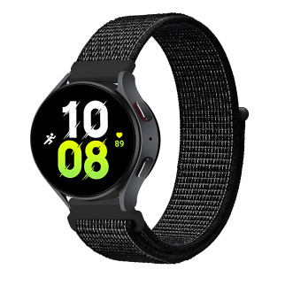 Ремінець нейлоновий на липучці BeWatch для Samsung Galaxy Watch 4/5/6 Чорний з білим (1011321.4UW) - Інтернет-магазин спільних покупок ToGether