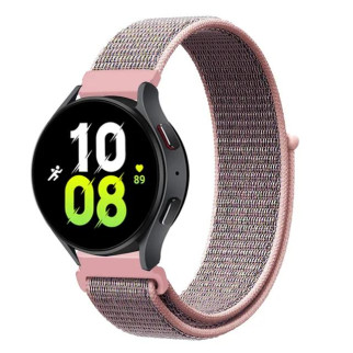 Ремінець нейлоновий на липучці BeWatch для Samsung Galaxy Watch 4/5/6 Рожевий (1011338.6UW) - Інтернет-магазин спільних покупок ToGether
