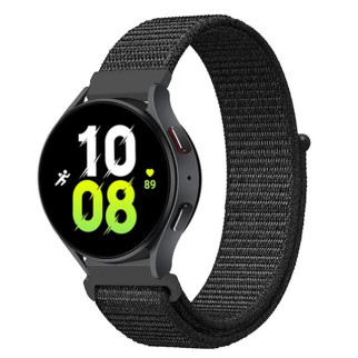 Ремінець нейлоновий на липучці BeWatch для Samsung Galaxy Watch 4/5/6 Чорний (1011301.2UW) - Інтернет-магазин спільних покупок ToGether
