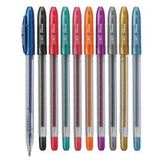 Ручка гелева з глітером Shine мікс кольорів 1,0 мм 10шт/пак LINC (420445) - Інтернет-магазин спільних покупок ToGether