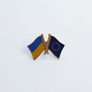 Значок Dobroznak Прапори Україна ЄС 26х17 мм (6068) - Інтернет-магазин спільних покупок ToGether