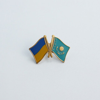 Значок Dobroznak Прапори Україна Казахстан 26х17 мм (6132) - Інтернет-магазин спільних покупок ToGether