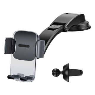 Автотримач Baseus Easy Control Clamp Car Mount Holder (A Set) (SUYK000001) Black - Інтернет-магазин спільних покупок ToGether