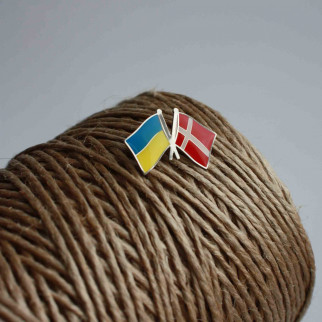 Значок Dobroznak Прапори України Данії 26х17 мм (#5921) - Інтернет-магазин спільних покупок ToGether