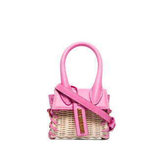 Сумка Jacquemus Le Chiquito Wicker Mini Bag 120x50x100 мм Pink - Інтернет-магазин спільних покупок ToGether