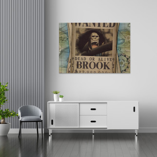Плакат-постер з принтом Кавун One Piece Ван-Піс Brook Брук Розшукова листівка Брук A4 ПЛ000674(A4) - Інтернет-магазин спільних покупок ToGether