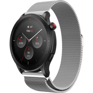 Ремінець 22 мм міланська петля BeWatch для Amazfit GTR 4 Срібний (1020205.4U) - Інтернет-магазин спільних покупок ToGether